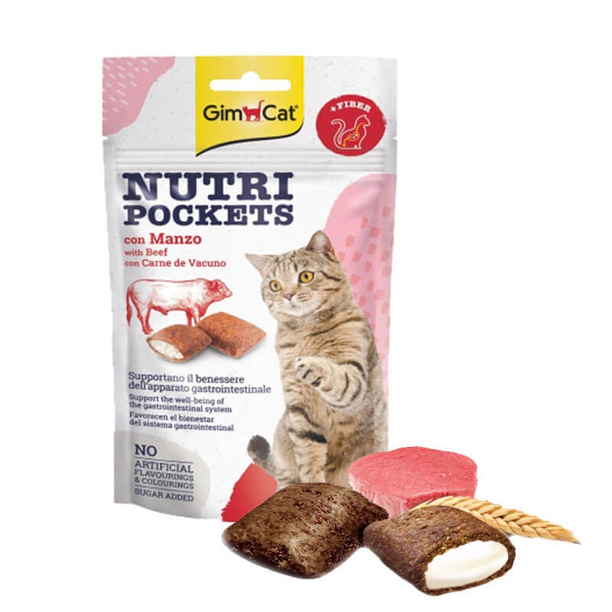 Gimcat Nutripockets Anti-Hairball Kedi Ödülü Biftek Malt 60 Gr