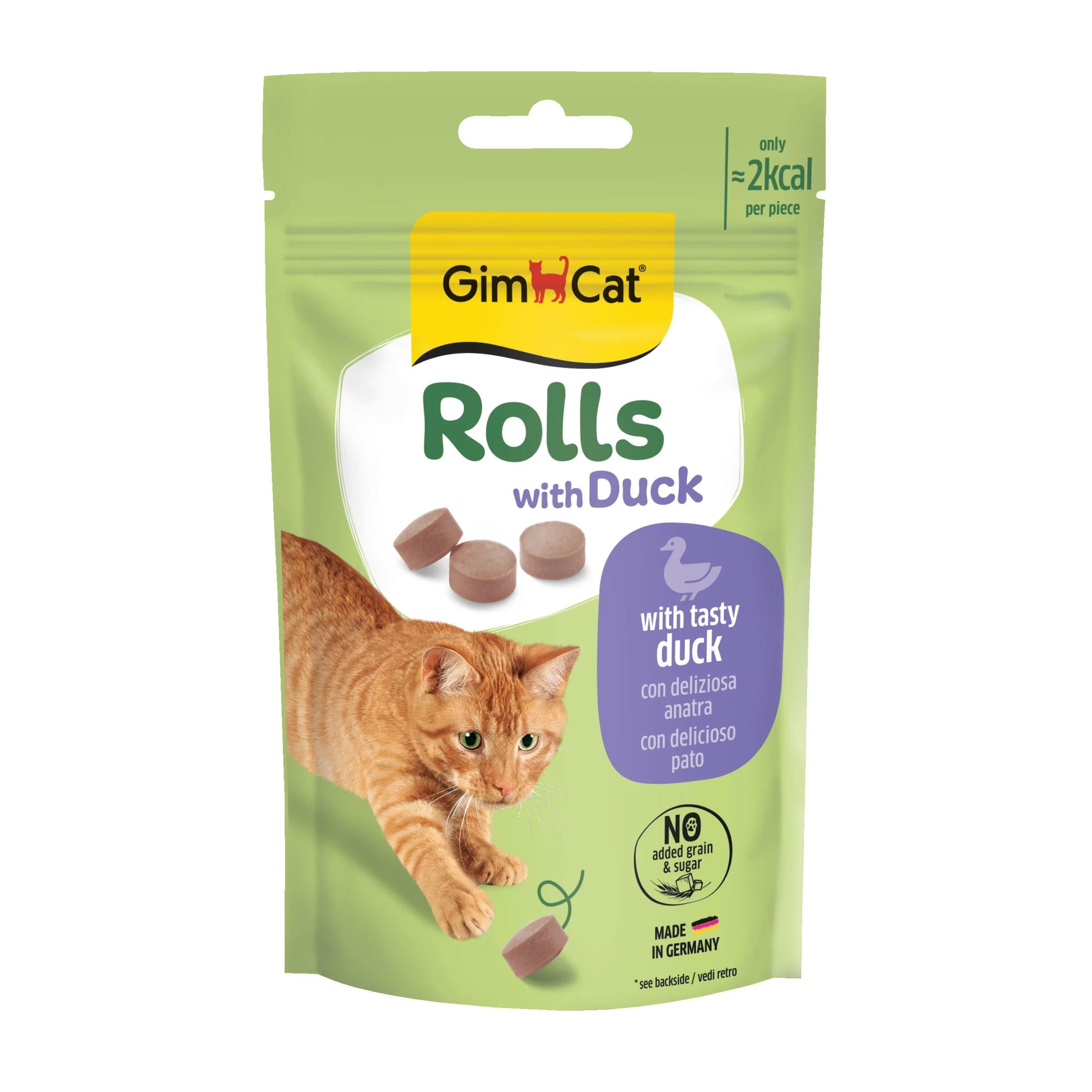Gimcat Rolls Yuvarlak Tablet Ördekli Kedi Ödülü 50 g