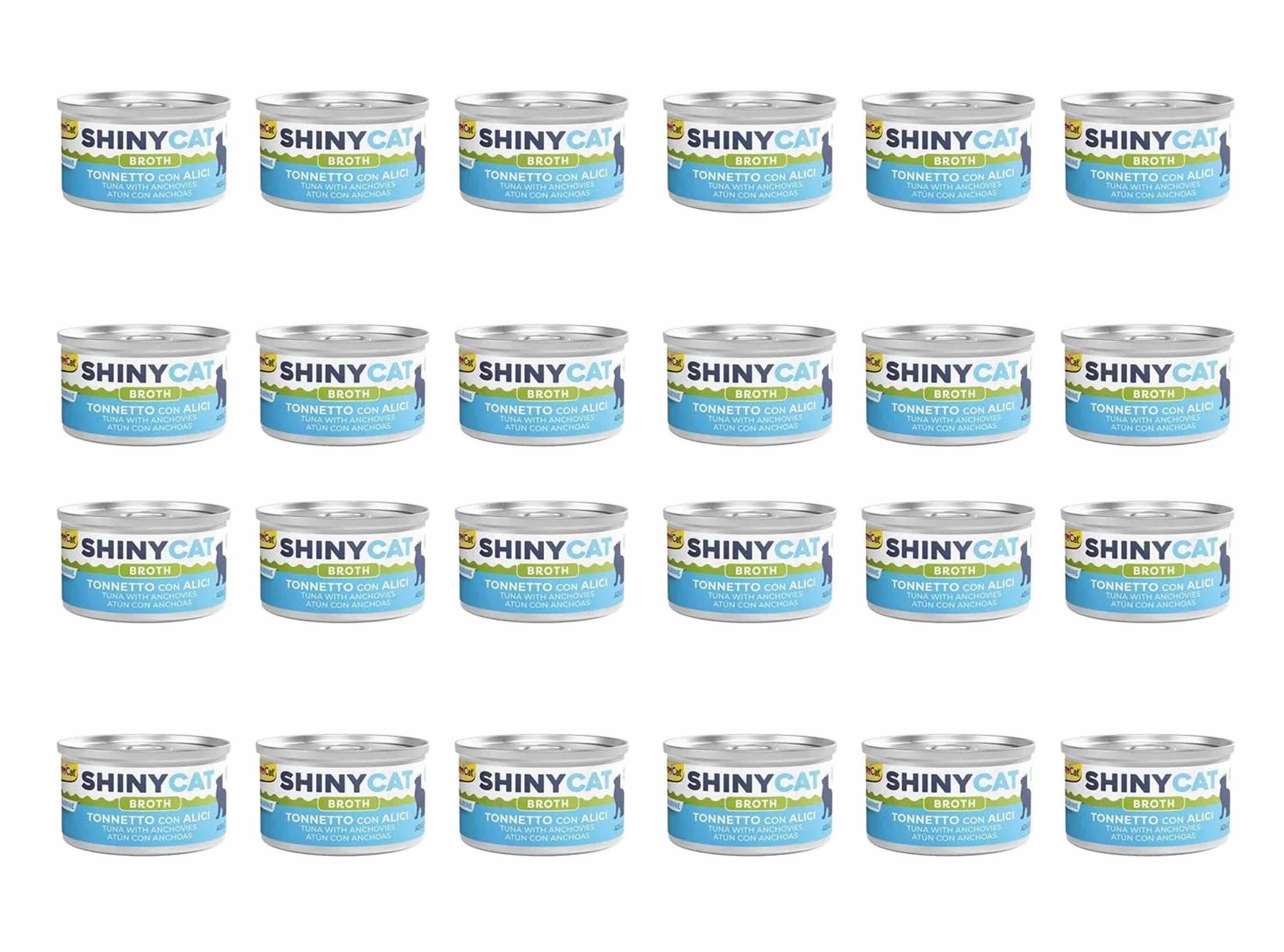 GimCat Shinycat Broth Ançüezli Ton Balıklı Konserve Kedi Maması 70 Gr (24 Adet)