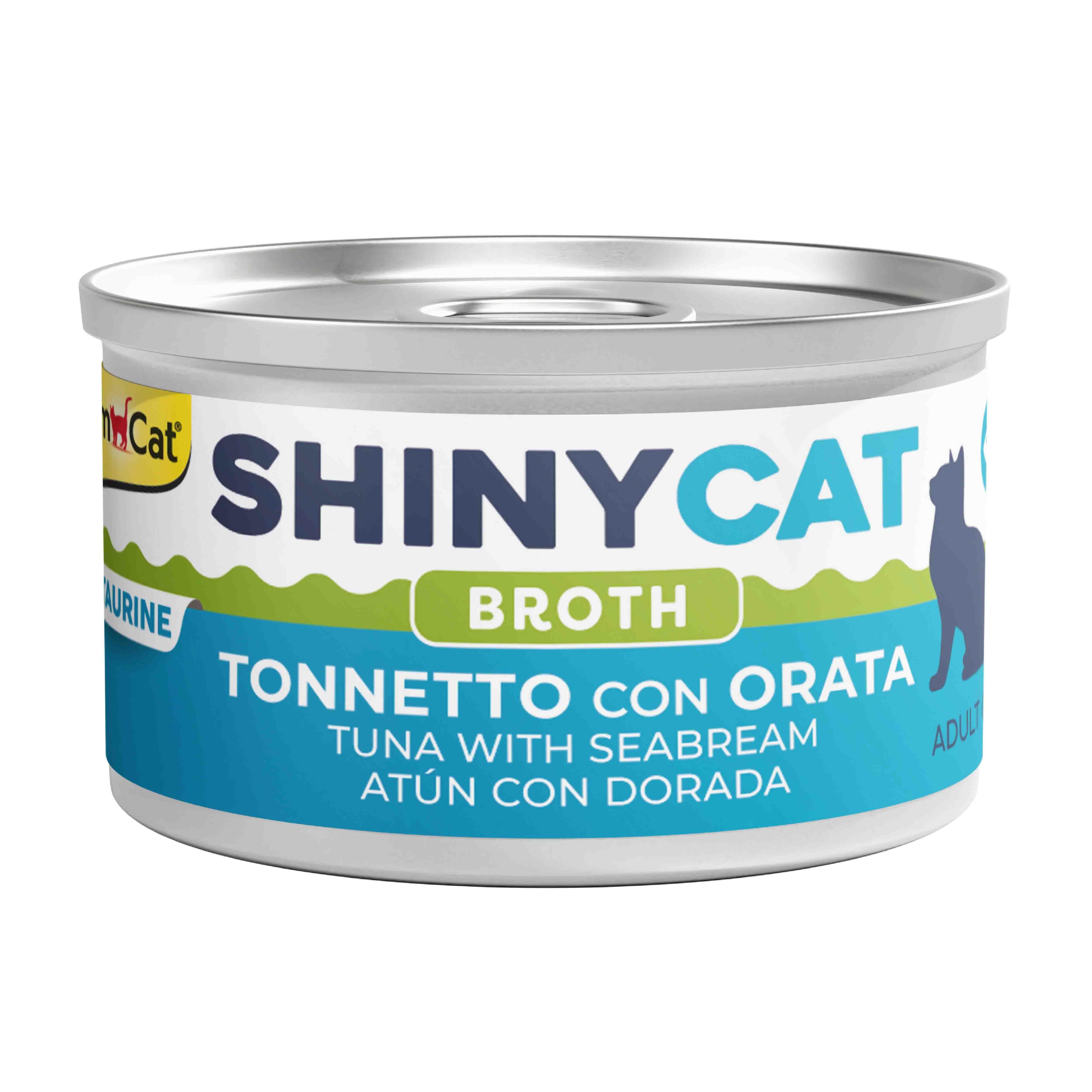 GimCat Shinycat Broth Çipuralı Ton Balıklı Konserve Kedi Maması 70 Gr