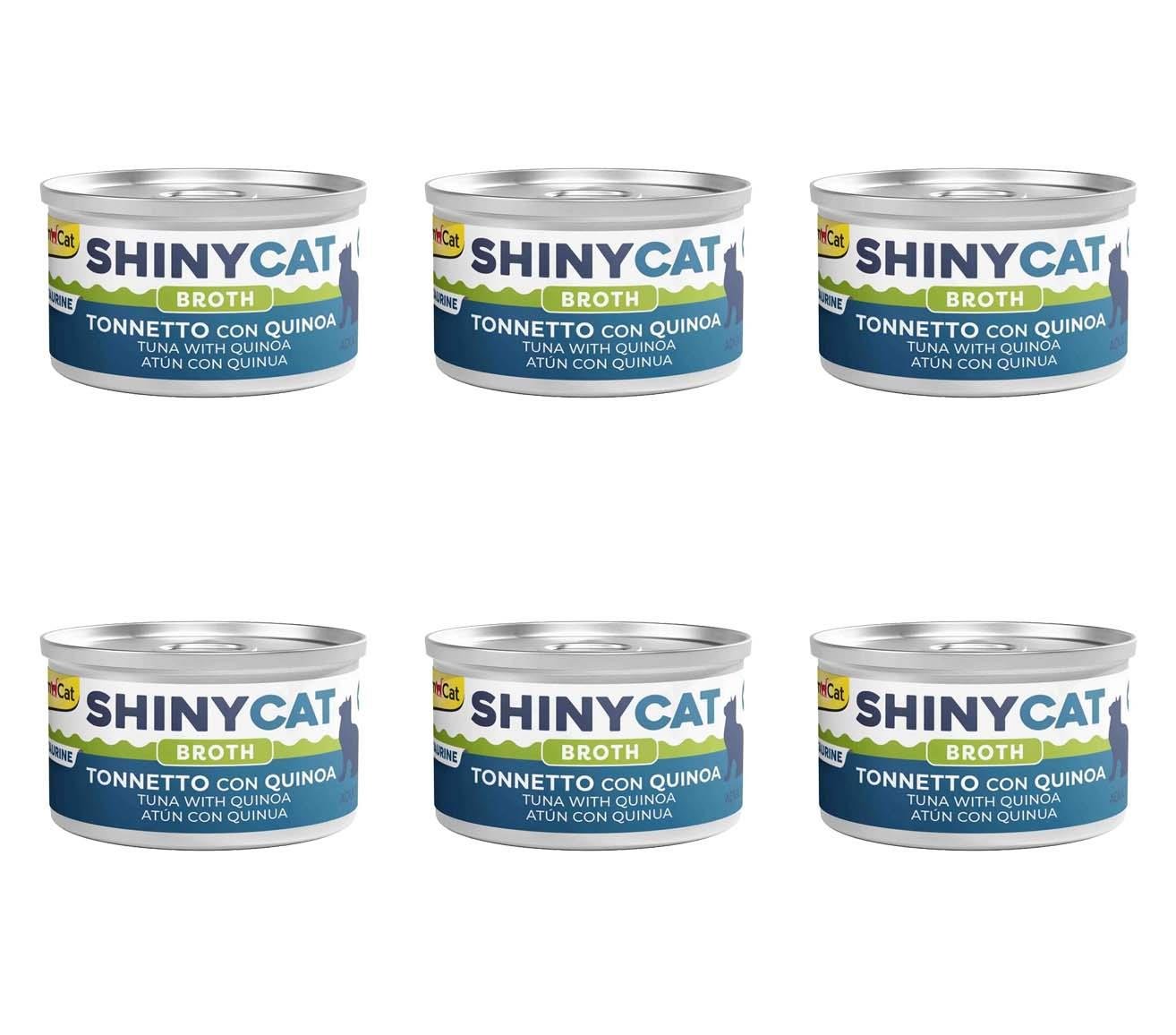 GimCat Shinycat Broth Kinoalı Ton Balıklı Konserve Kedi Maması 70 Gr (6 Adet)
