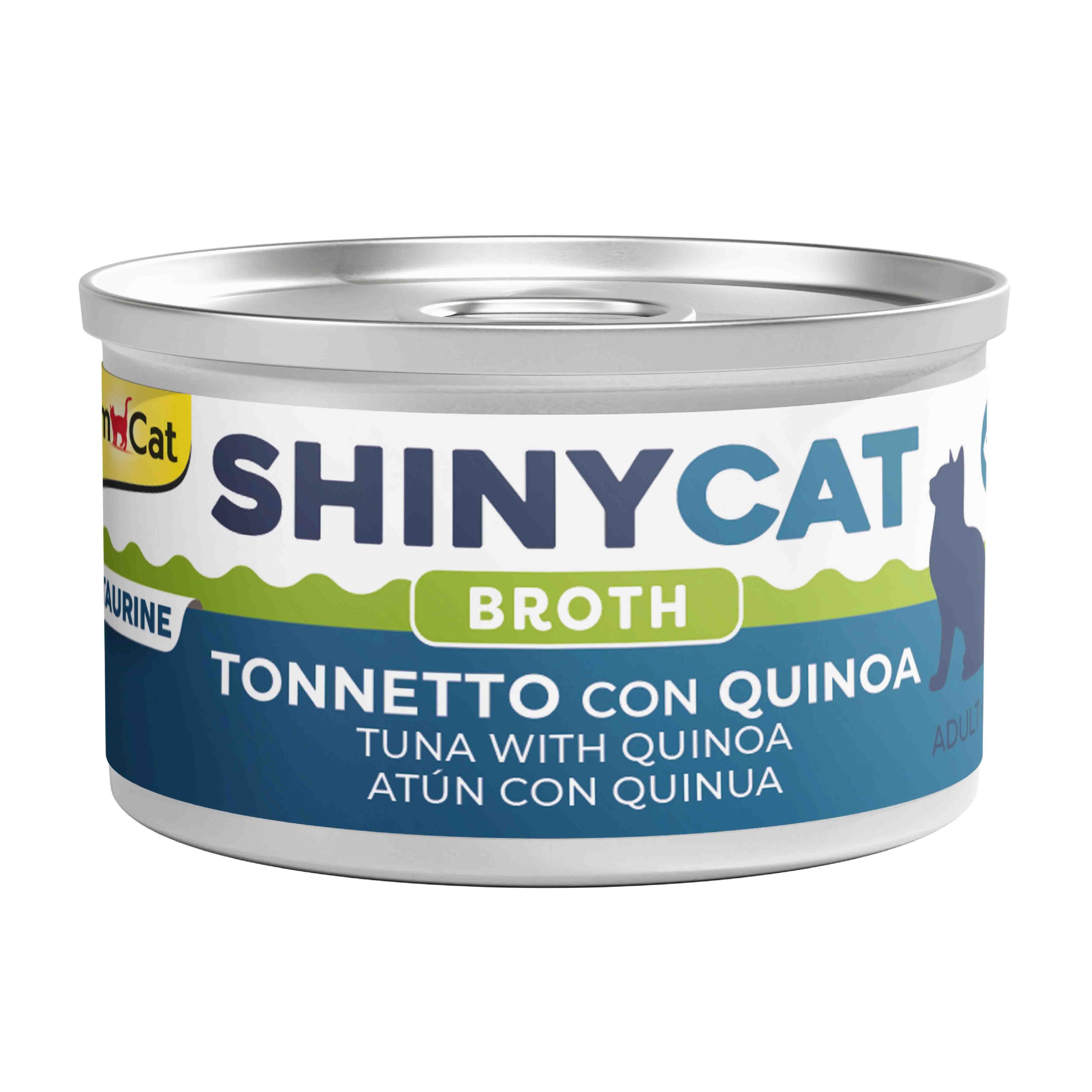 GimCat Shinycat Broth Kinoalı Ton Balıklı Konserve Kedi Maması 70 Gr