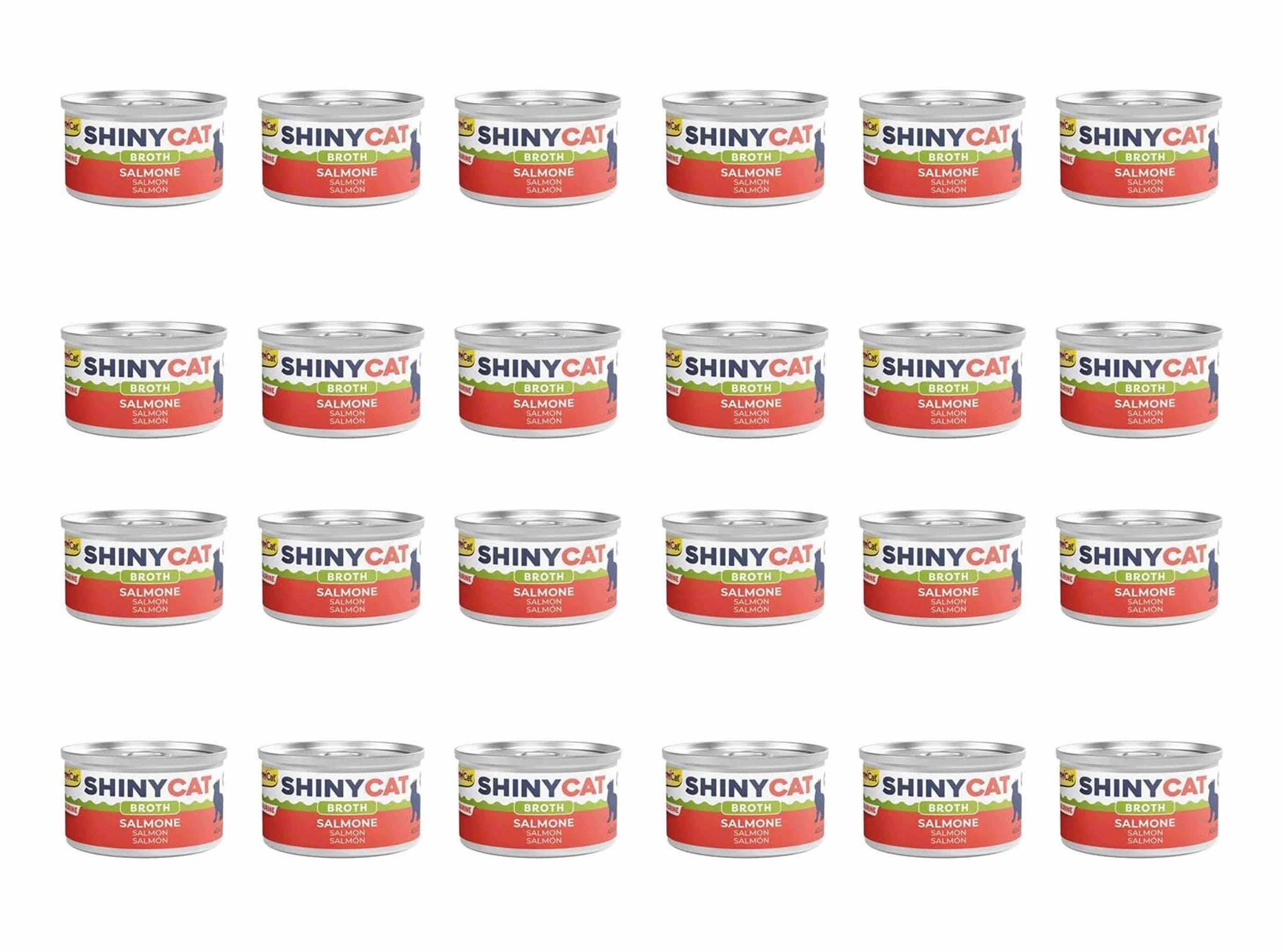 GimCat Shinycat Broth Somonlu Konserve Kedi Maması 70 Gr (24 Adet)