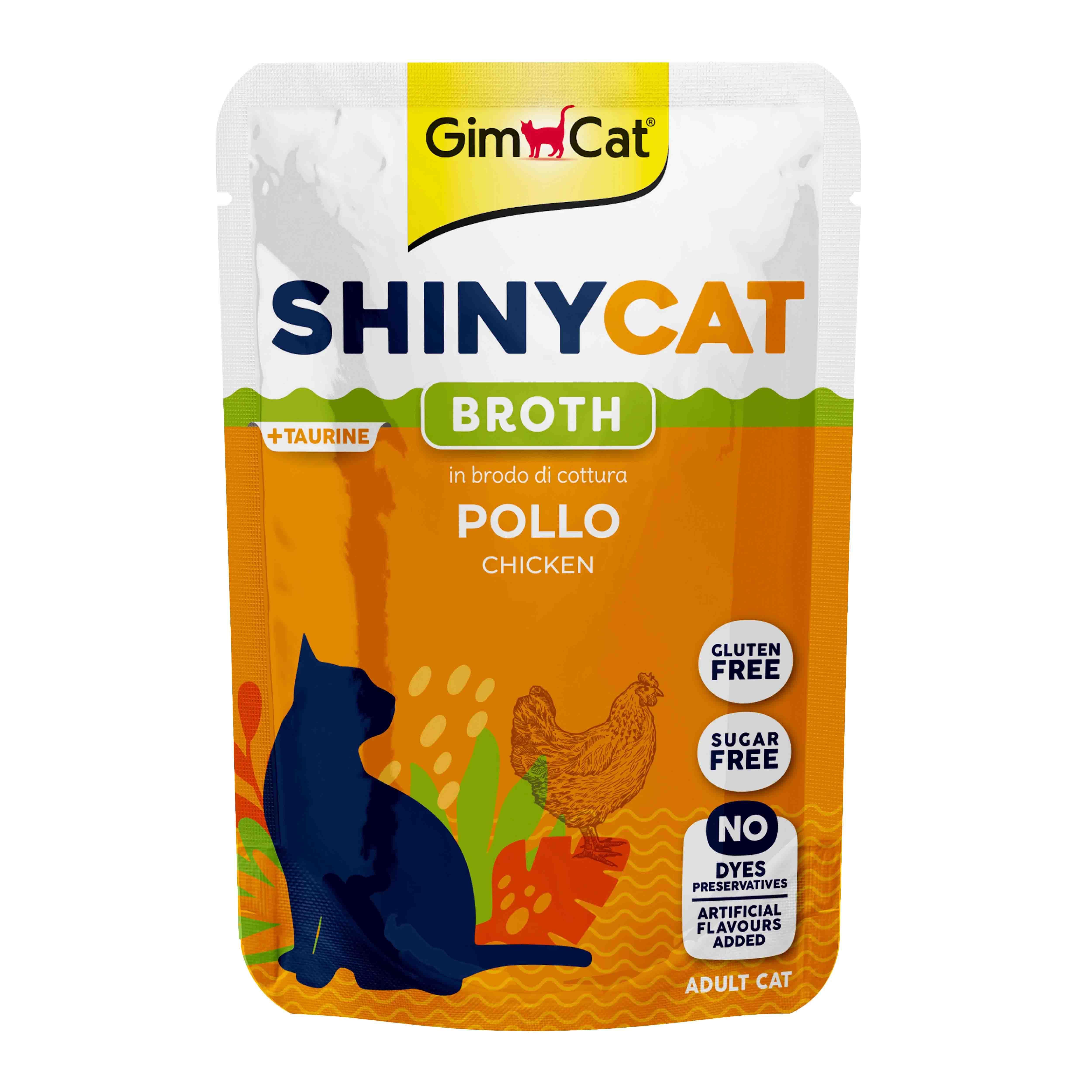 GimCat Shinycat Broth Tavuklu Pouch Konserve Kedi Maması 70 Gr
