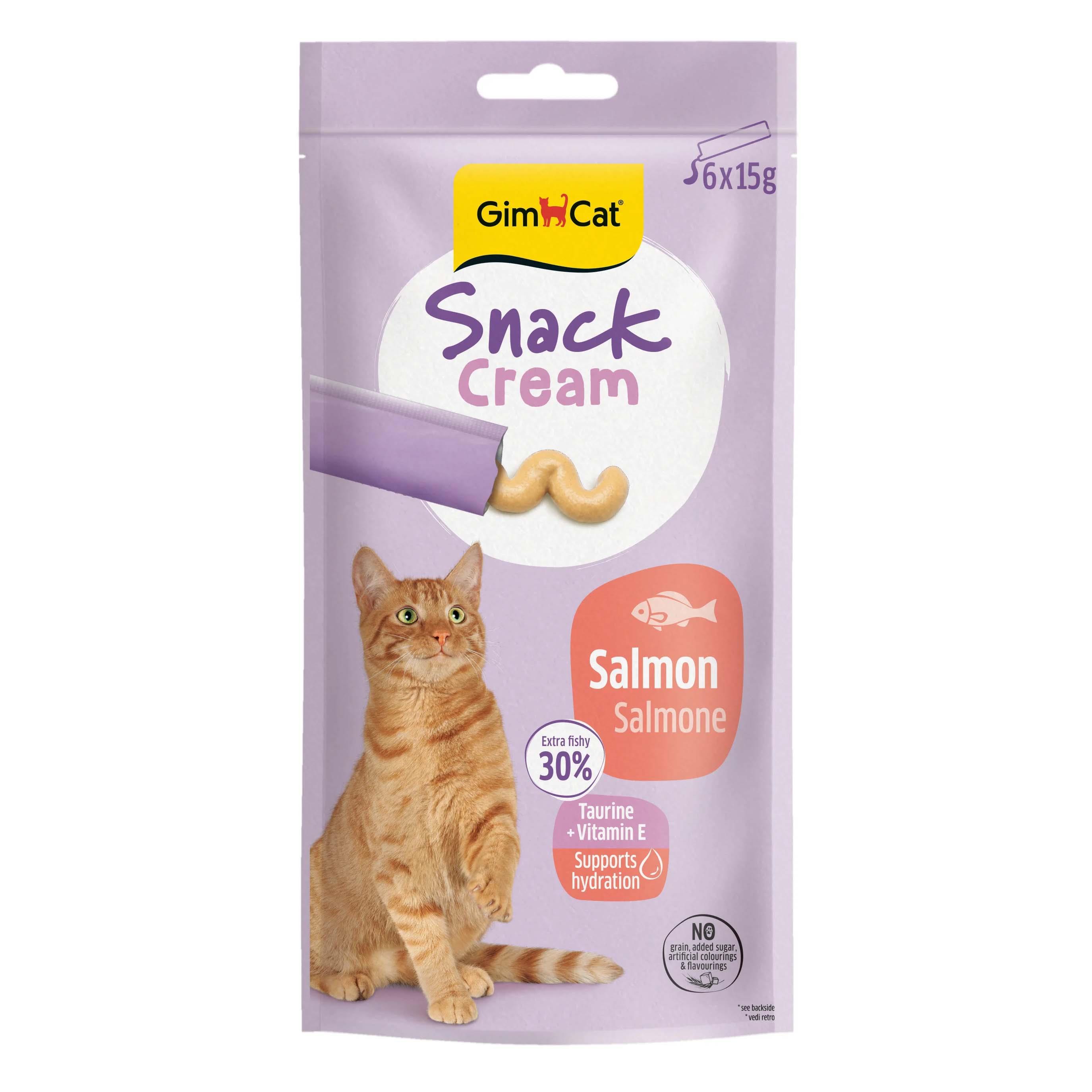 Gimcat Snack Cream Somon Balıklı Krema Kedi Ödülü 6 x 15 g