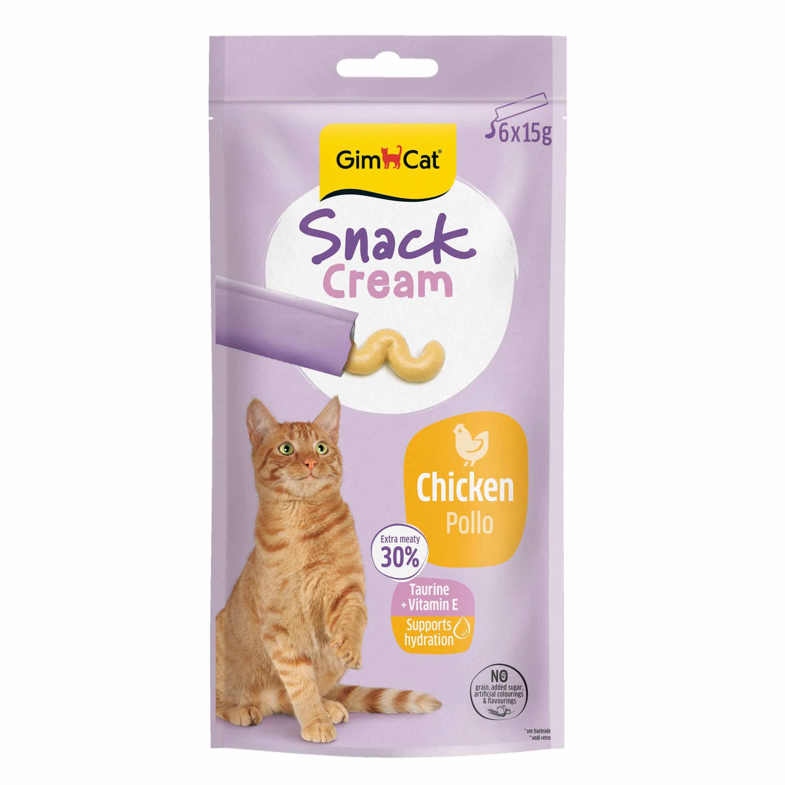 Gimcat Snack Cream Tavuklu Krema Kedi Ödülü 6 x 15 g