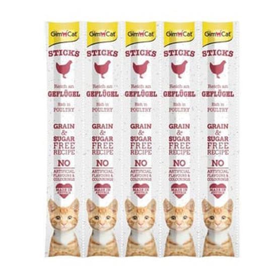 Gimcat Sticks Kümes Hayvanlı Çubuk Kedi Ödülü 5 g (5 Adet)