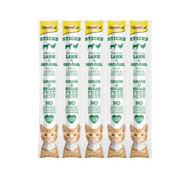 Gimcat Sticks Kuzulu Ve Tavuklu Çubuk Kedi Ödülü 5 g (5 Adet)