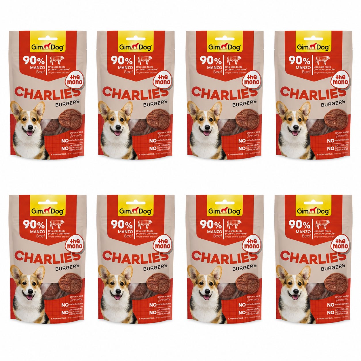 Gimdog Charlies Burgers Dana Etli Köpek Ödülü 70 Gr (8 Adet)