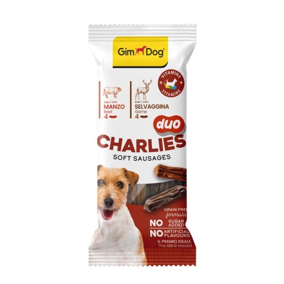 GimDog Charlies Duo Sığır ve Av Etli Köpek Ödül Maması 60 g