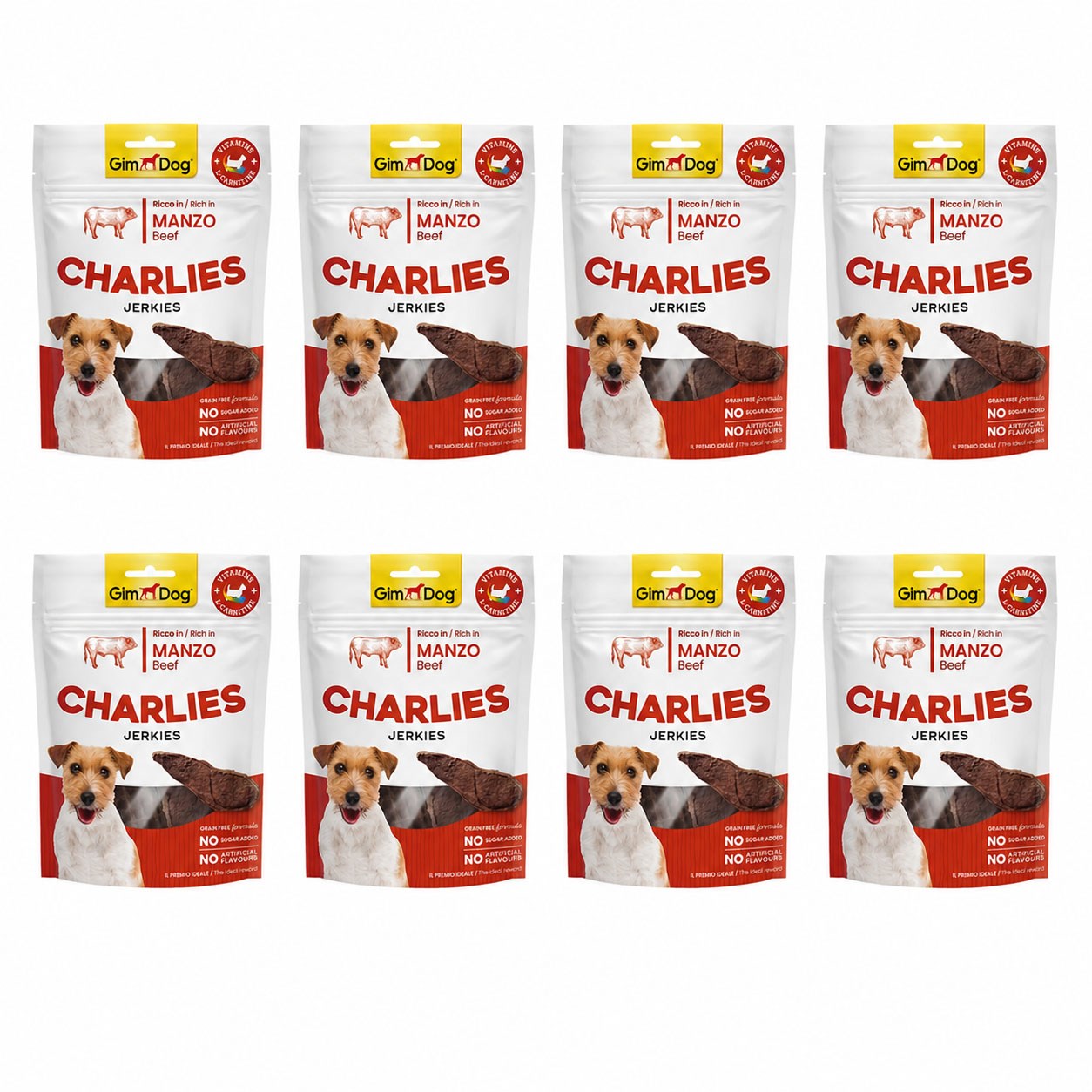 GimDog Charlies Jerkies Sığır Etli Köpek Ödülü 70 g (8 Adet)
