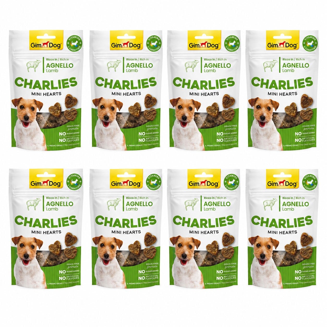 GimDog Charlies Mini Hearts Kuzu Etli Köpek Ödülü 70 g (8 Adet)