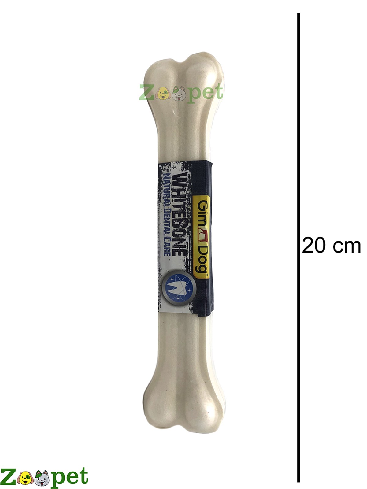 Gimdog Mordimi Press Beyaz Kemik Köpek Ödülü 150 Gr - 20 Cm