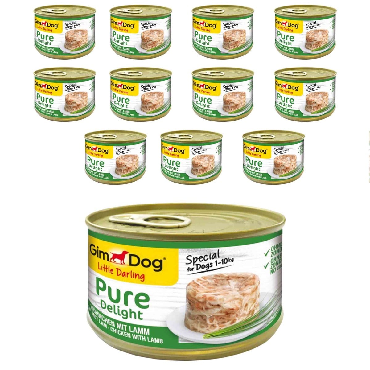 Gimdog Pure Delight Köpek Maması Tavuklu Kuzu Etli  85 g (12 Adet)