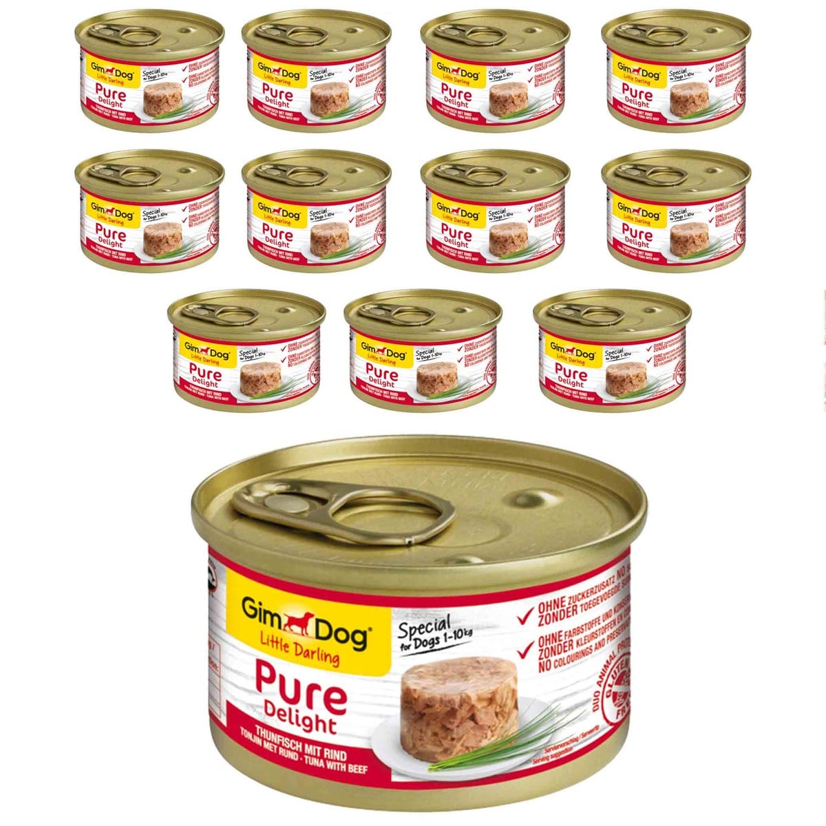 Gimdog Pure Delight Köpek Maması Tuna Balıklı Sığır Etli  85 g (12 Adet)