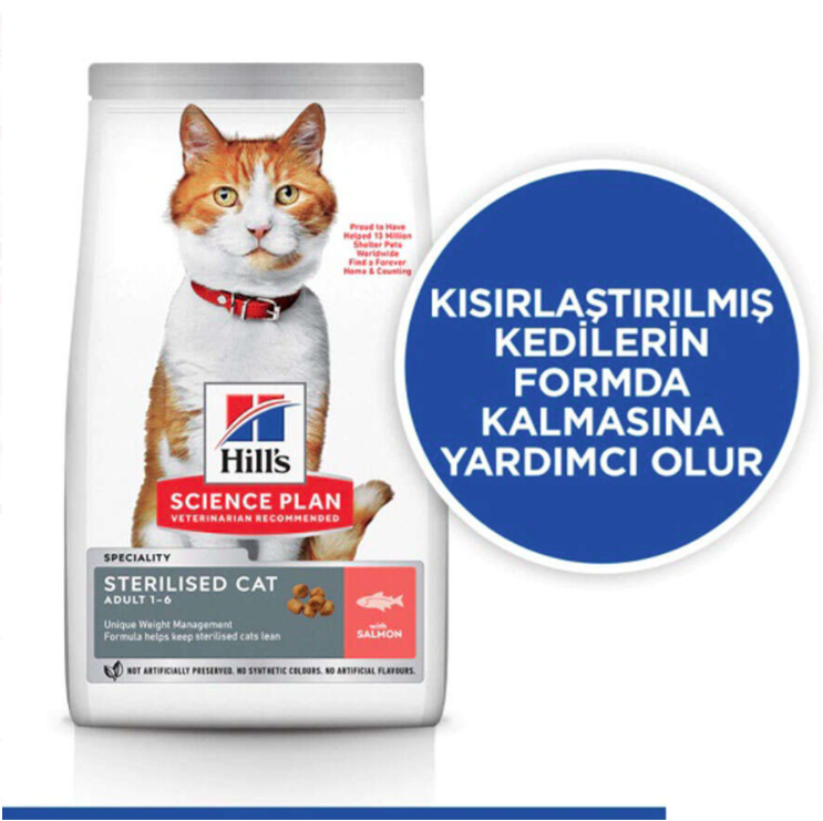 Hills Somon Balıklı Kısırlaştırılmış Kedi Maması 3 Kg