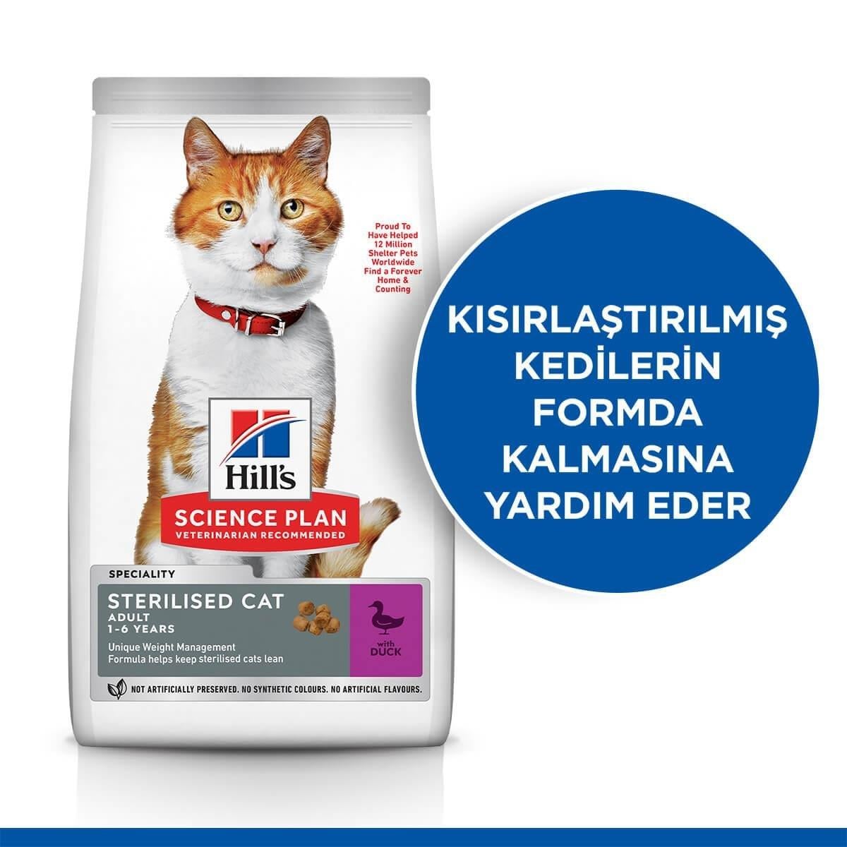 Hills Sterilised Ördekli Kısırlaştırılmış Kedi Maması 3 Kg
