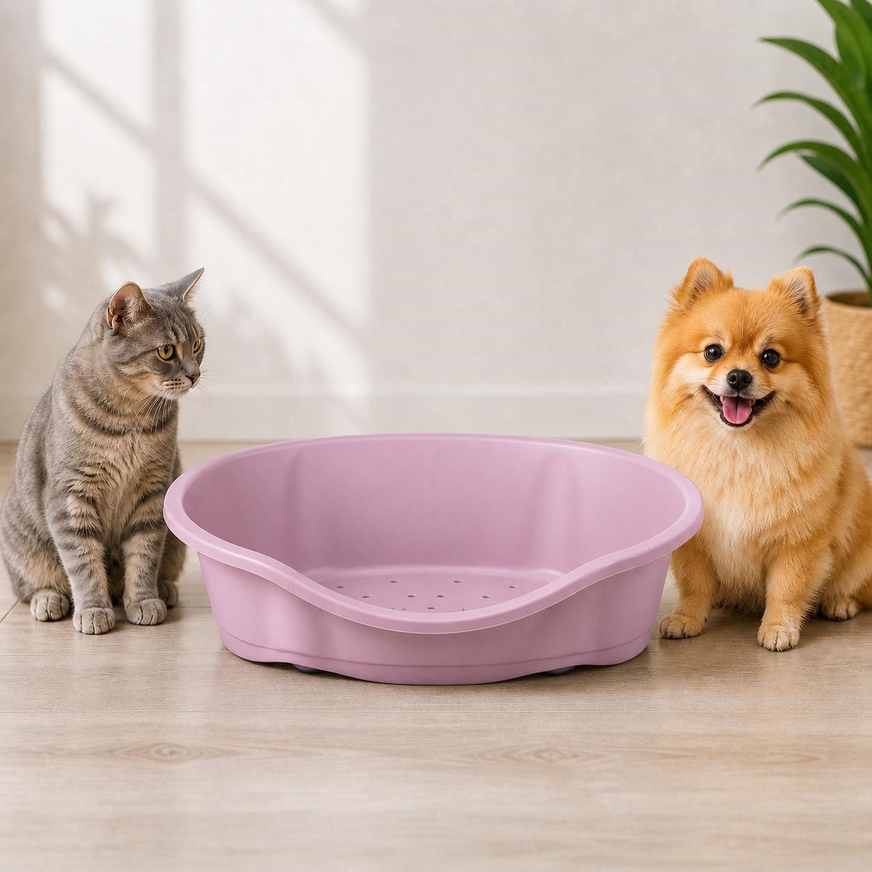 Imac Dido 65 Plastik Kedi ve Köpek Yatağı 65 cm (Pembe)