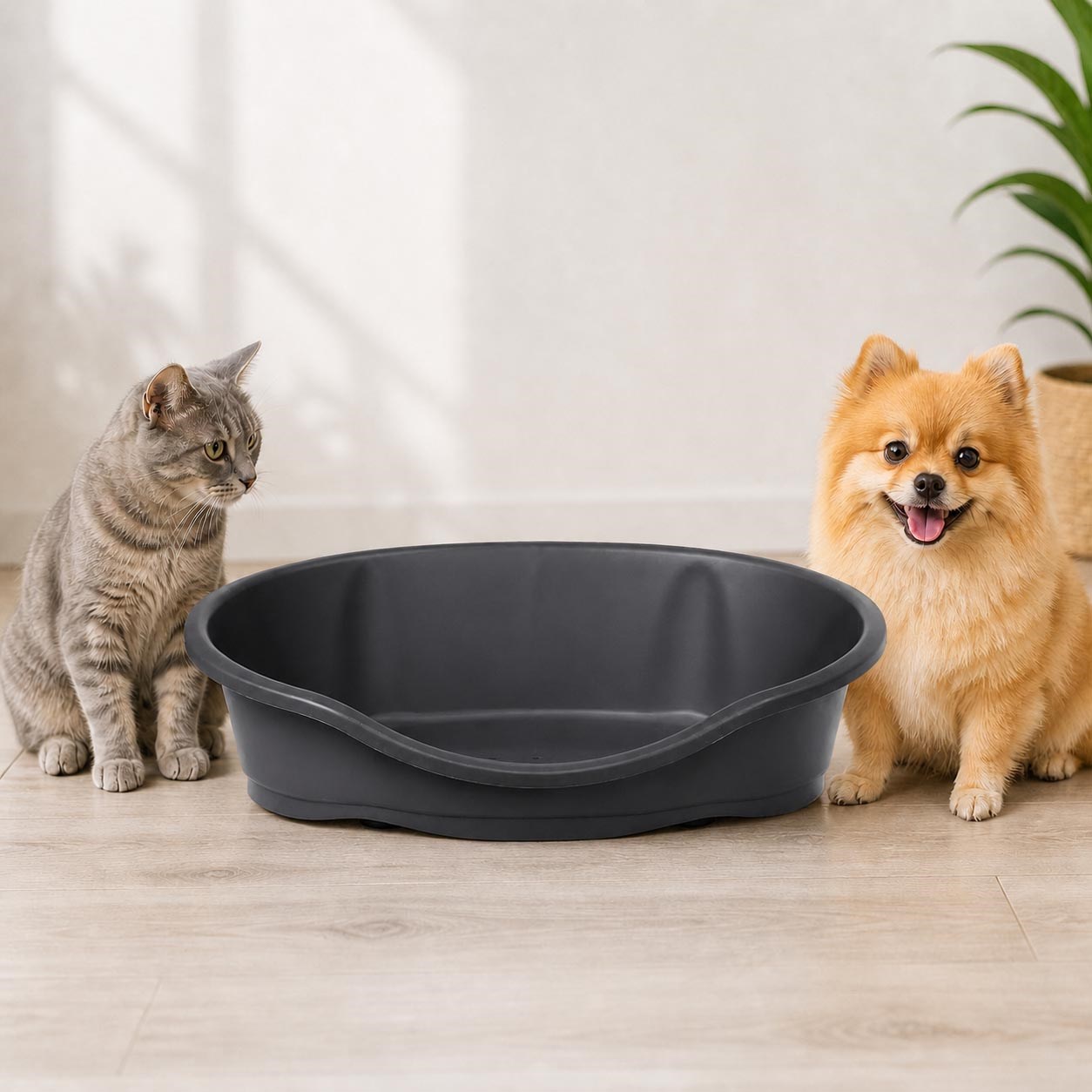 Imac Dido 65 Plastik Kedi ve Köpek Yatağı 65 cm (Antrasit)