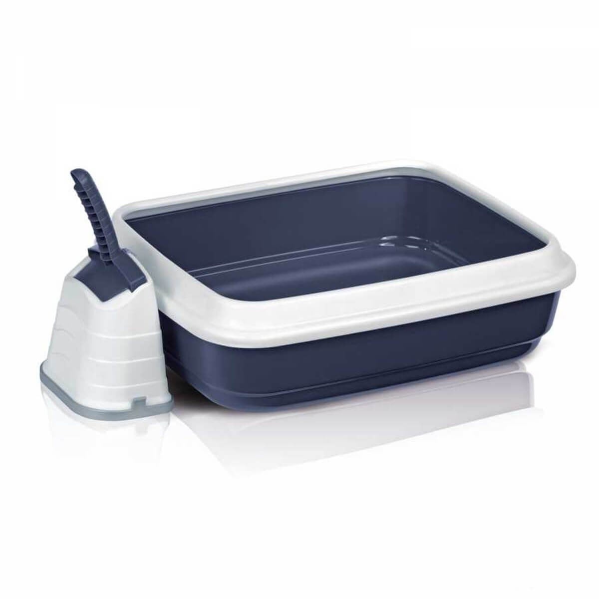 Imac Duo Kedi Kum Küreği Ve Açık Kedi Tuvaleti  50 cm (Lacıvert)