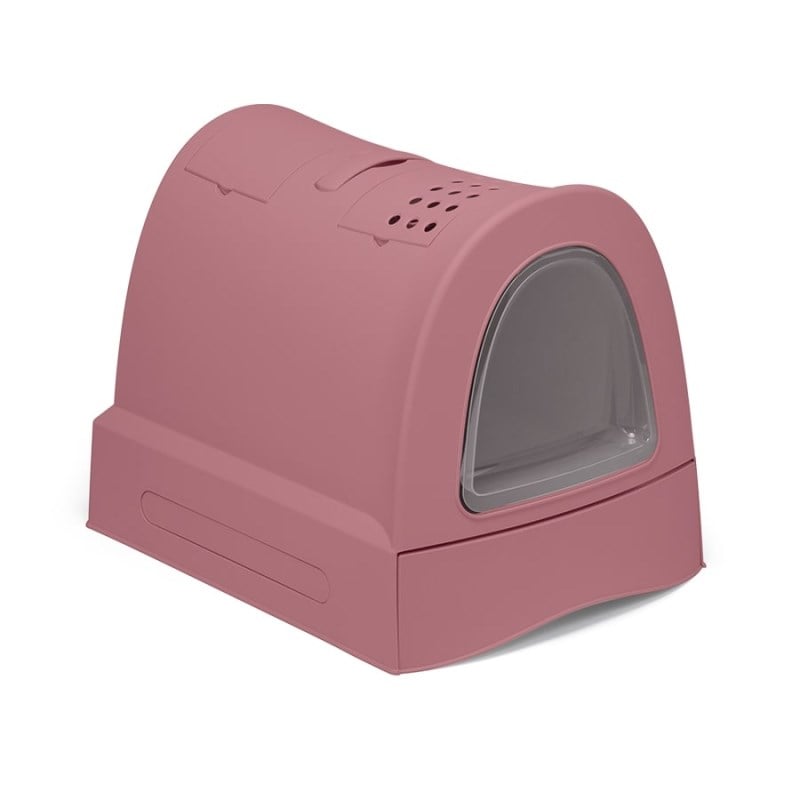 Imac Zuma Torbalı Kapalı Kedi Tuvaleti Pembe 56x40x42,5cm