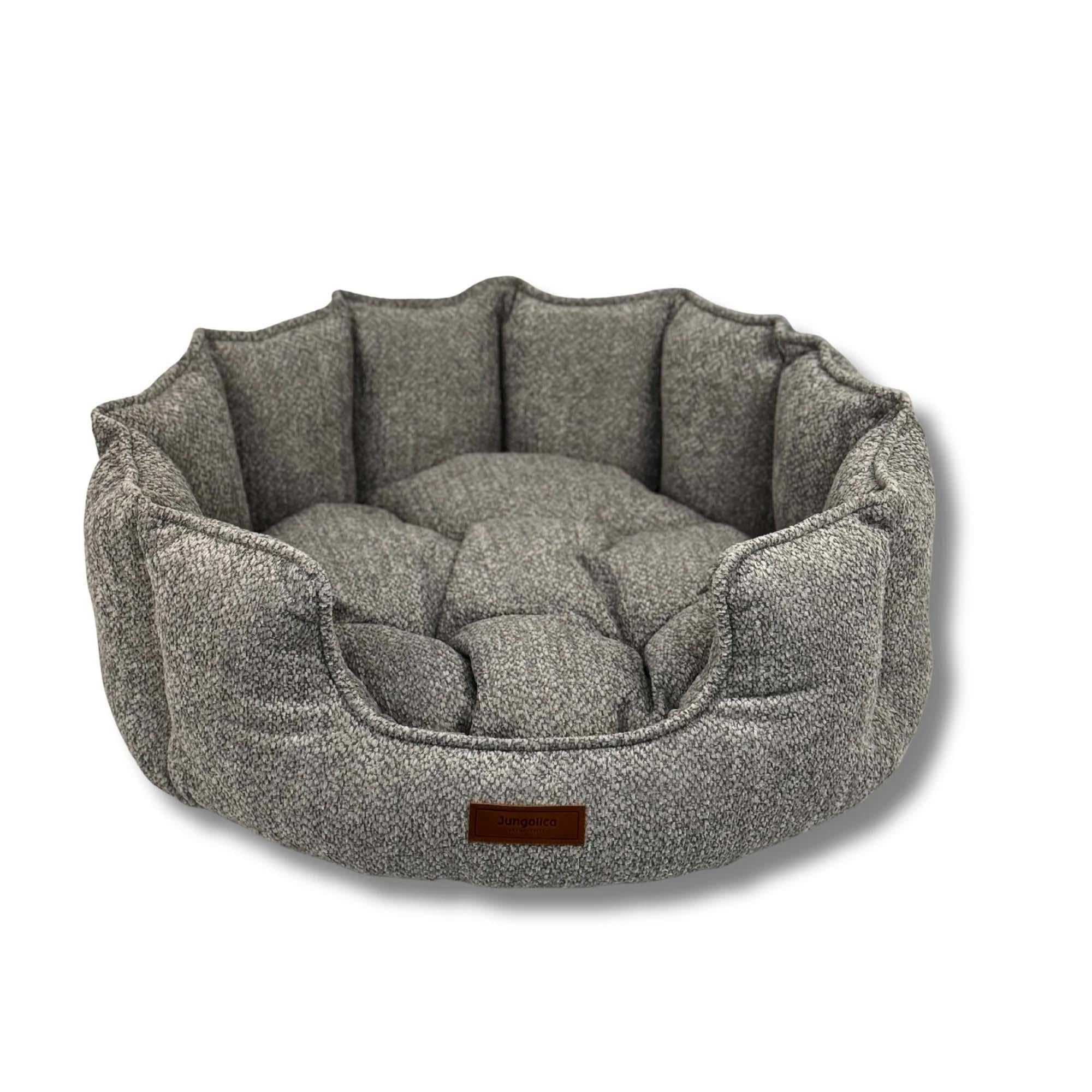 Jungolica Chelsea Dokuma Kumaş Köpek Yatağı 61 x 61 cm (Gri)