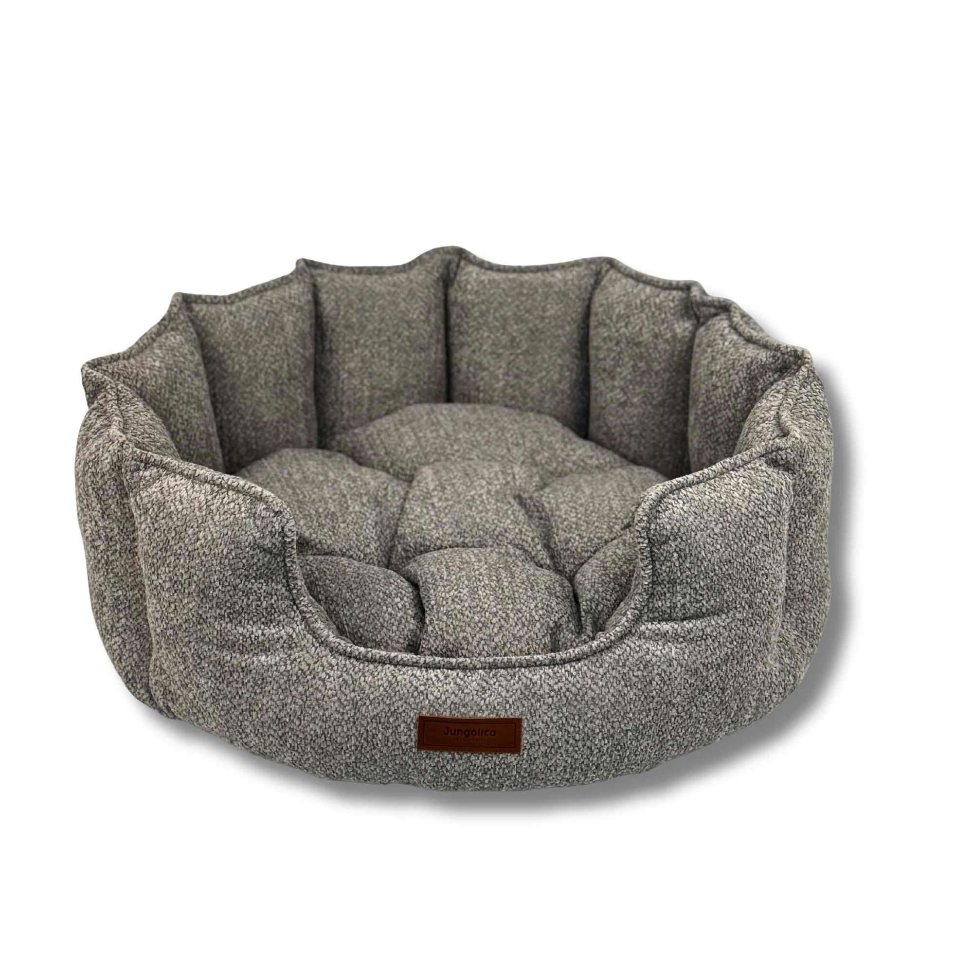 Jungolica Chelsea Dokuma Kumaş Köpek Yatağı 61 x 61 cm (Gri)