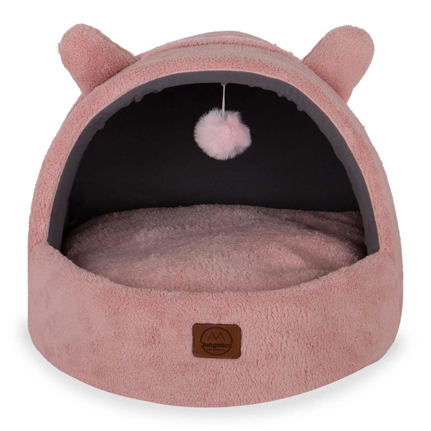Jungolica Tom Minderli Yuvalı Kedi Yatağı 40 x 50 x 35 (Pembe)