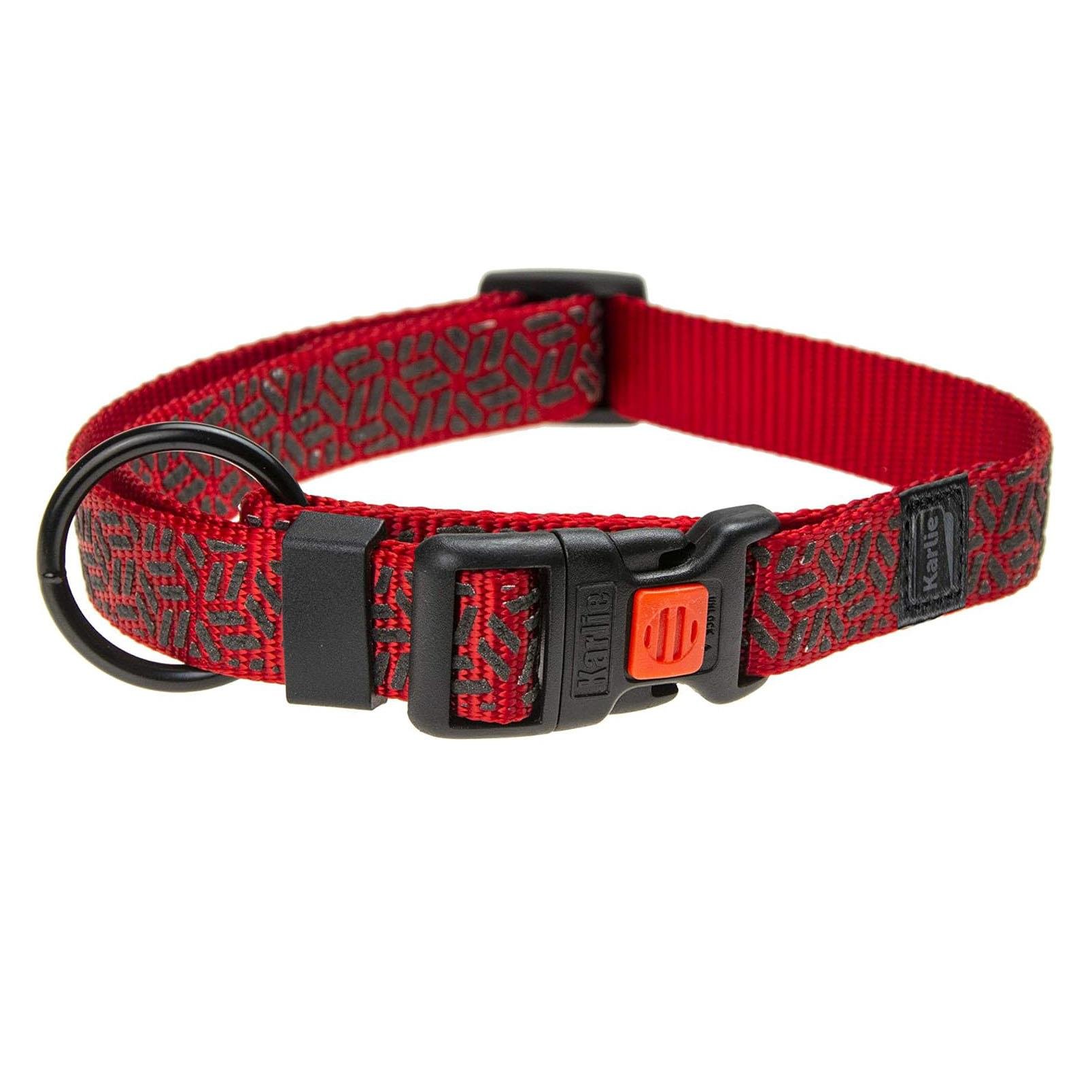 Karlie Art Sportiv Plus Kilitli Köpek Tasması Kırmızı (40 - 55 cm)