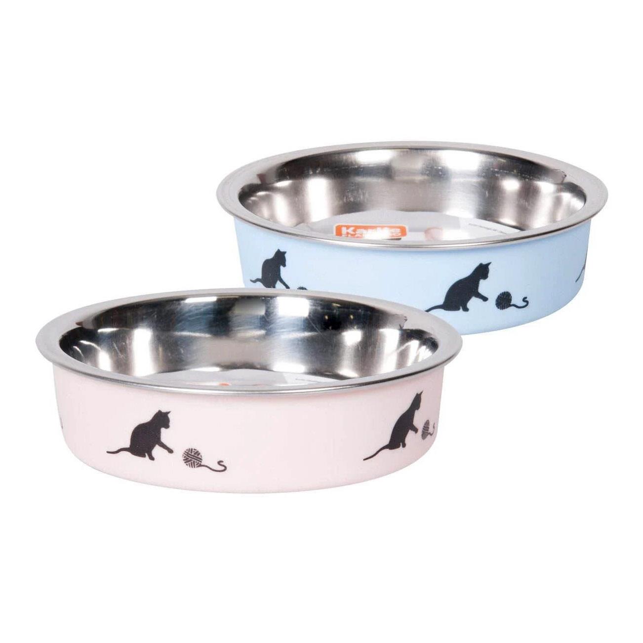 Karlie Desenli Çelik Kedi Mama Kabı 160 ml