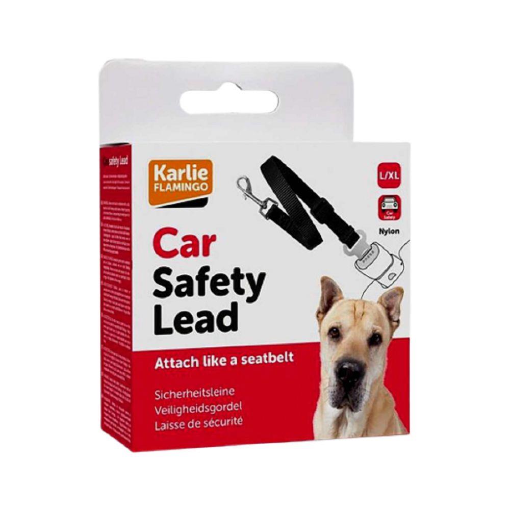 Karlie Safety Lead Araba İçin Köpek Emniyet Kemeri Siyah (L/XL)