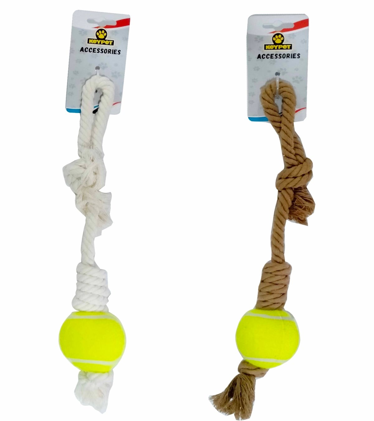 Keypet Düğümlü Tenis Toplu Diş İpi Köpek Oyuncağı  35 cm