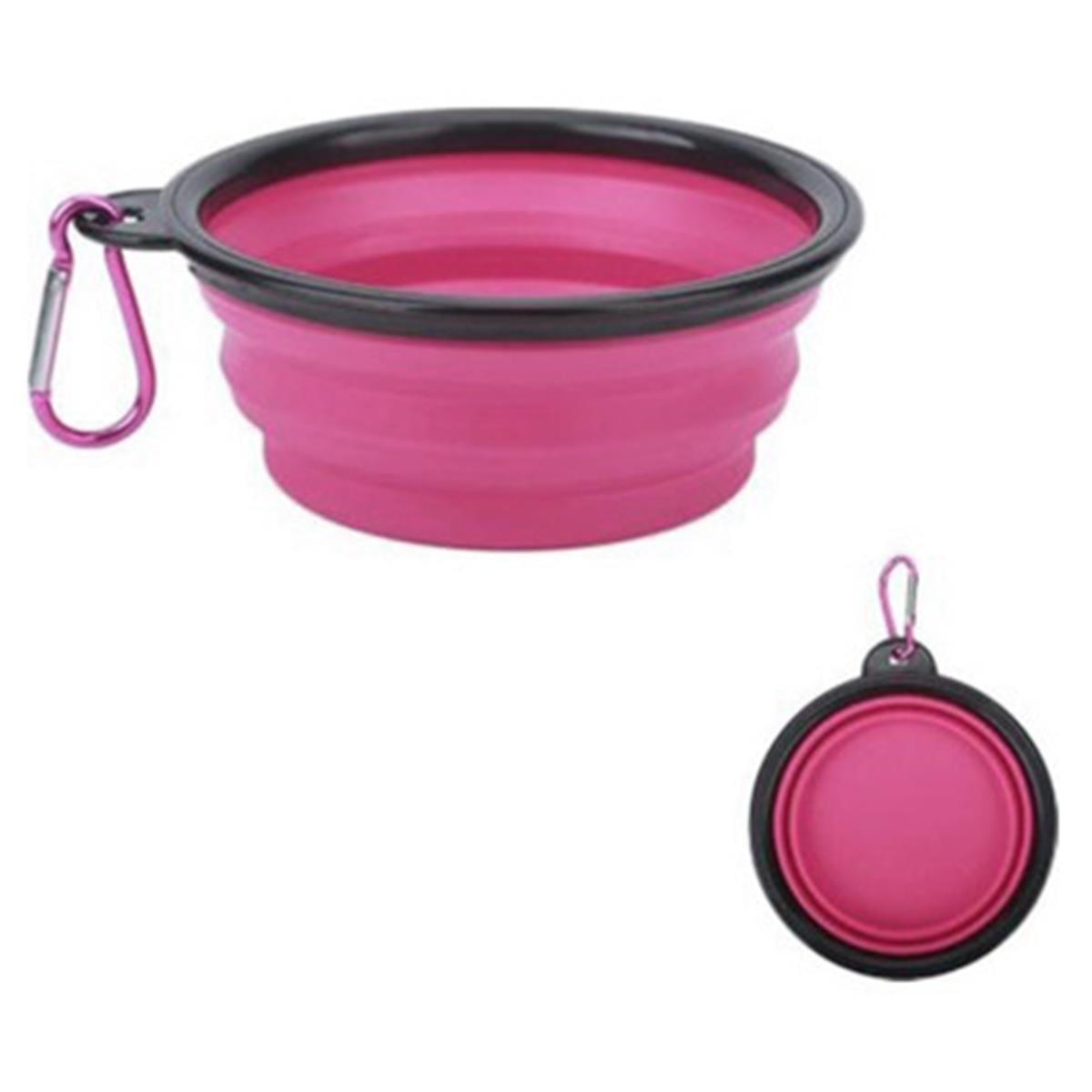 Keypet Katlanabilir Portatif Kedi Ve Köpek Mama Kabı 12,5 cm (Pembe)