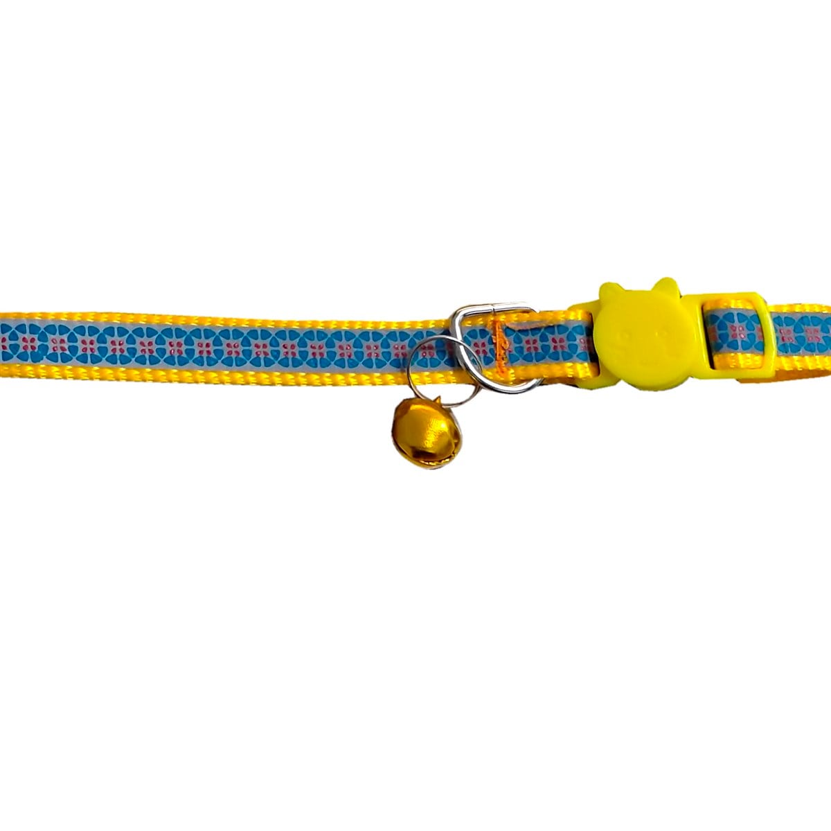 Lionpet Çıngıraklı Kedi Tasması 10 mm X 32 cm (Sarı)
