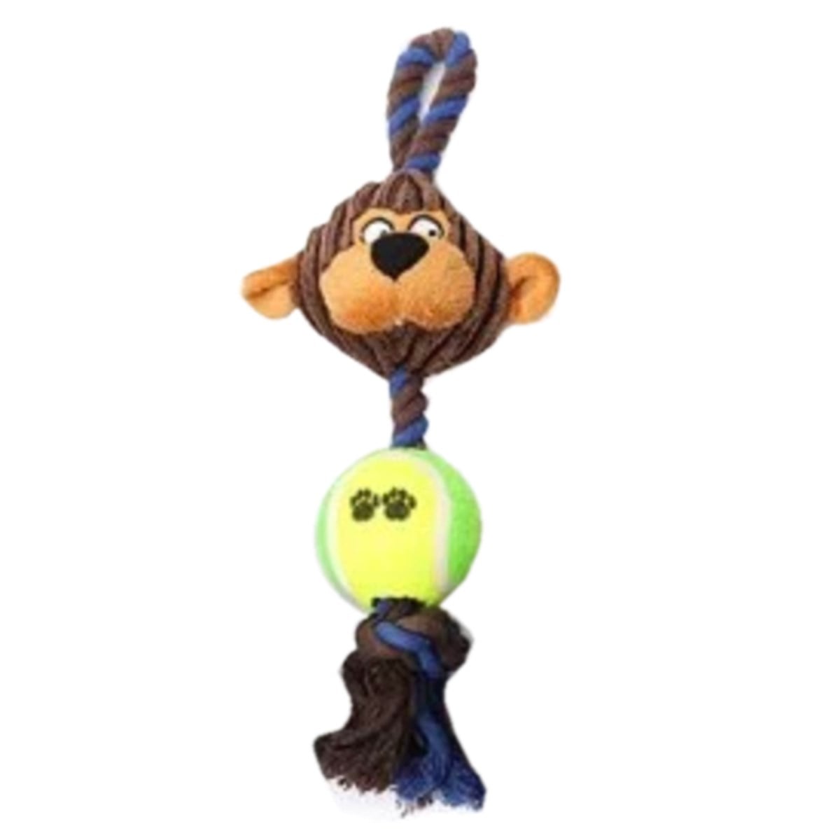 Lionpet Tenis Toplu Diş İpli Maymun Köpek Oyuncağı 25 cm