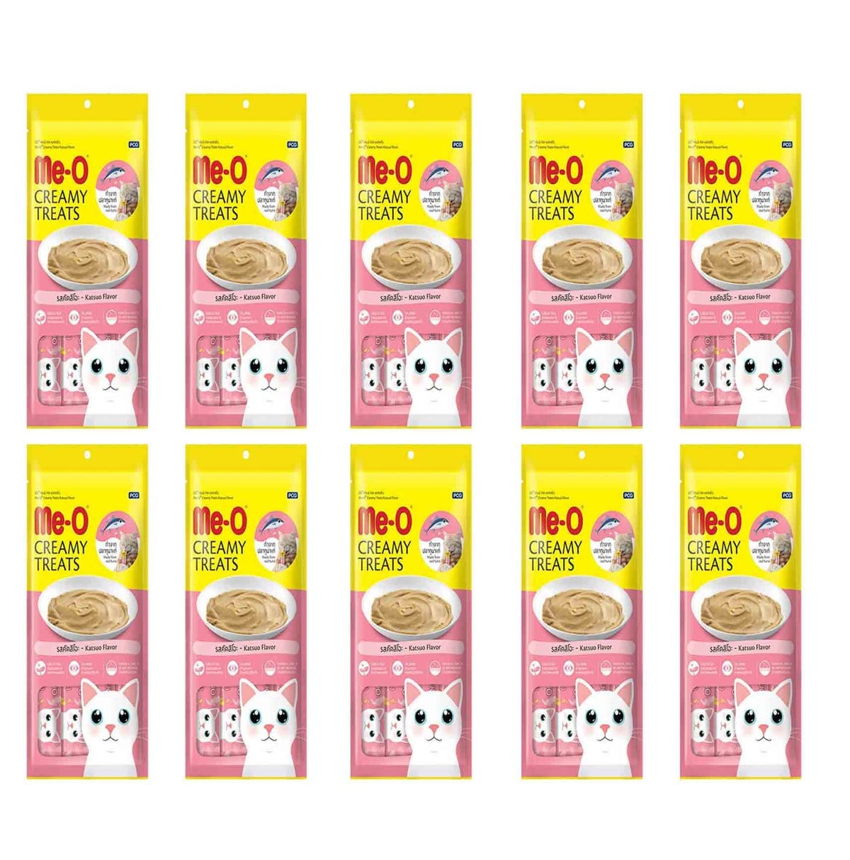 Meo Creamy Çizgili Orkinos Balıklı Krema Kedi Ödülü  4 Parça (15 gr) (10 Adet)