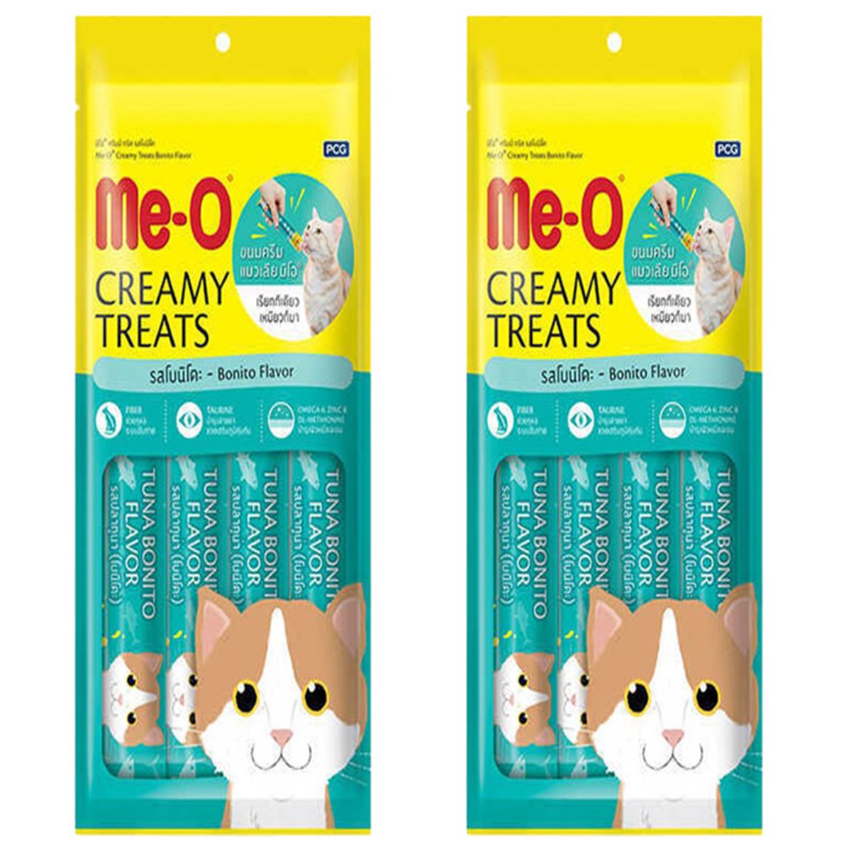 Meo Creamy Kurutulmuş Ton Balıklı Krema Kedi Ödülü  4 Parça (15 gr) (2 Adet)