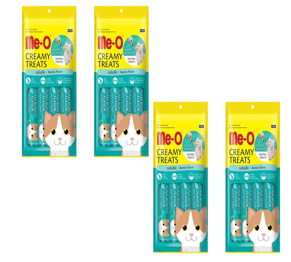 Meo Creamy Kurutulmuş Ton Balıklı Krema Kedi Ödülü  4 Parça (15 gr) (4 Adet)