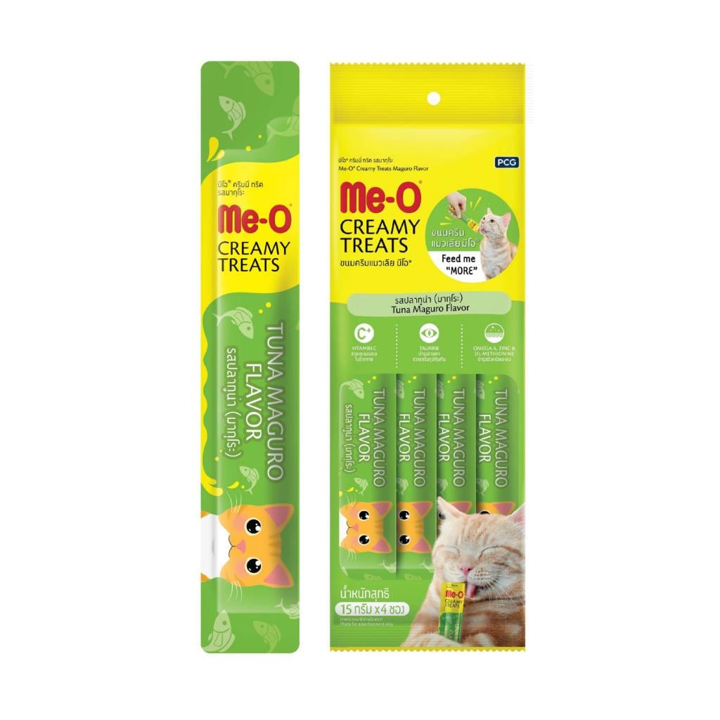 Meo Creamy Sarı Yüzgeçli Ton Balıklı Krema Kedi Ödülü  4 Parça (15 gr)