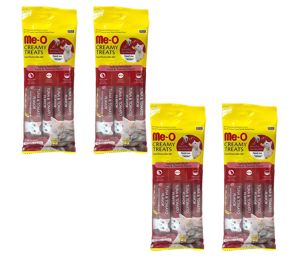 Meo Creamy Ton Balıklı ve Domatesli Krema Kedi Ödülü  4 Parça (15 gr) (4 Adet)