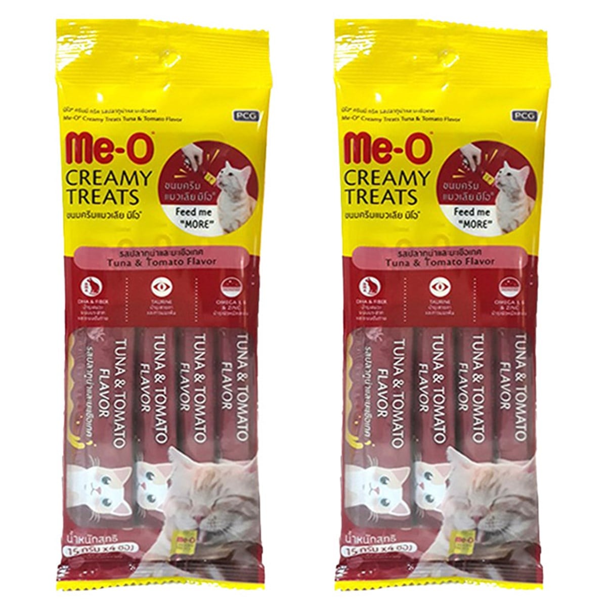 Meo Creamy Ton Balıklı ve Domatesli Krema Kedi Ödülü  4 Parça (15 gr) (2 Adet)