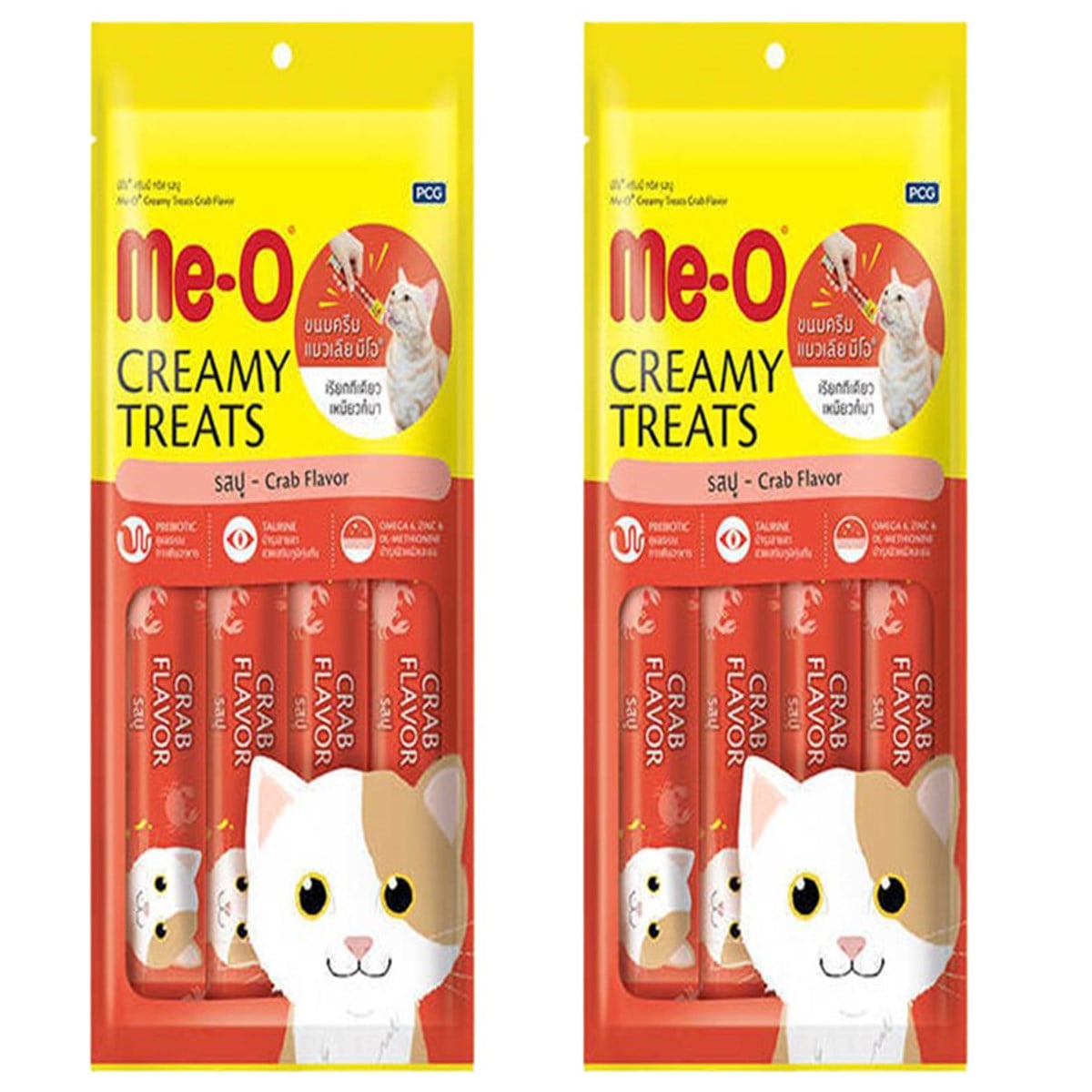 Meo Creamy Yengeç ve Ton Balıklı Krema Kedi Ödülü  4 Parça (15 gr) (2 Adet)