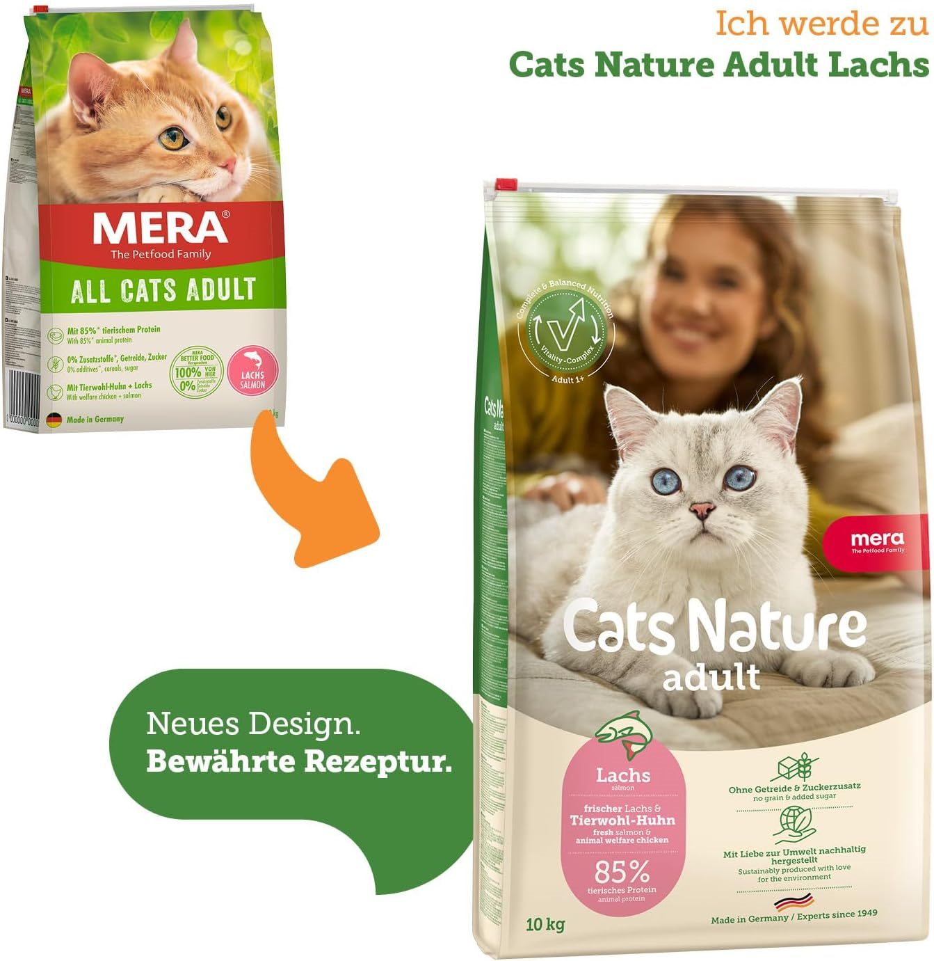 Mera Cat All Cats Tahılsız Somonlu Yetişkin Kedi Maması  2 KG 