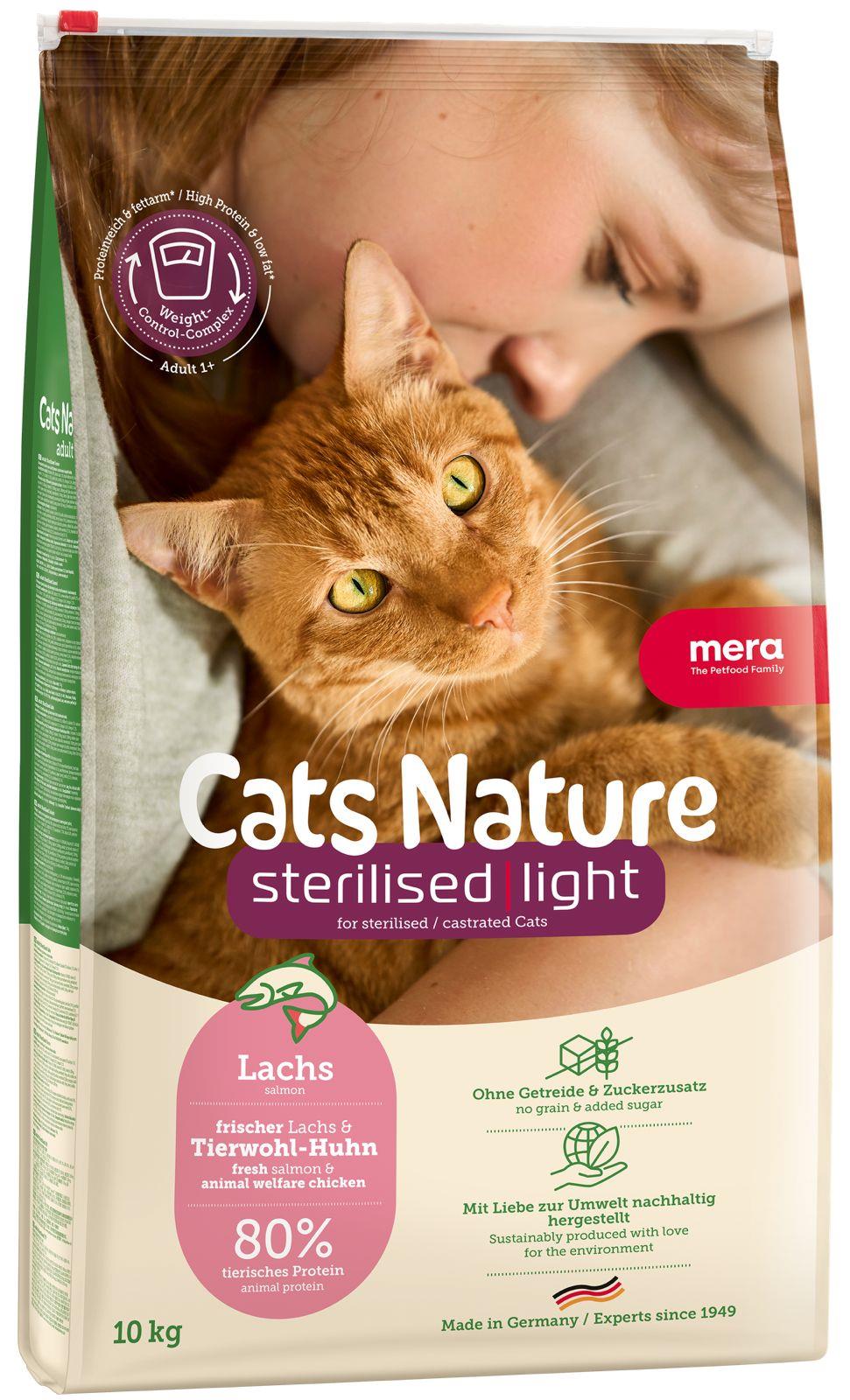 Mera Cat Nature Sterilised Light Somonlu Kısırlaştırılmış Kedi Maması 10 Kg
