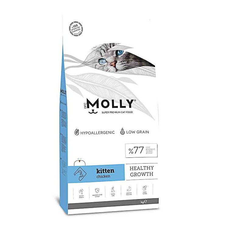 Molly Hipoalerjenik Tavuklu Düşük Tahıllı Yavru Kedi Maması 10 kg