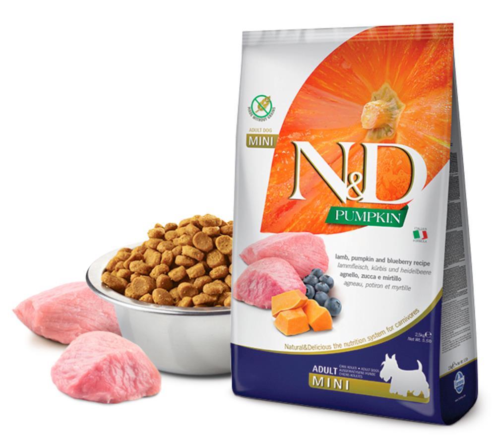 N&D Balkabaklı Kuzu Etli Küçük Irk Tahılsız Köpek Maması 2.5 Kg