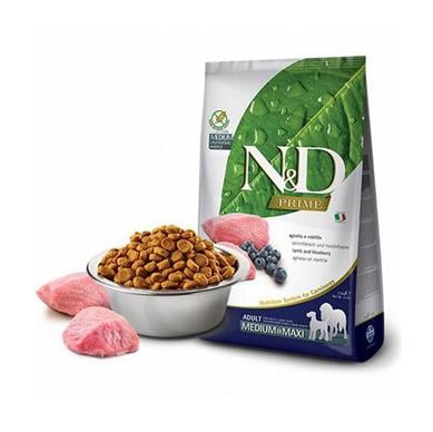 N&D Prime Medium & Maxi Kuzulu Ve Yaban Mersinli Yetişkin Köpek Maması 2,5 Kg