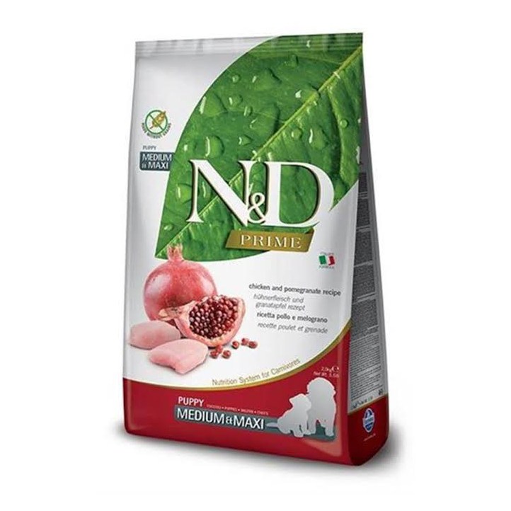 N&D Prime Tavuklu Narlı Tahılsız Medium Maxi Yavru Köpek Maması 2,5 kg