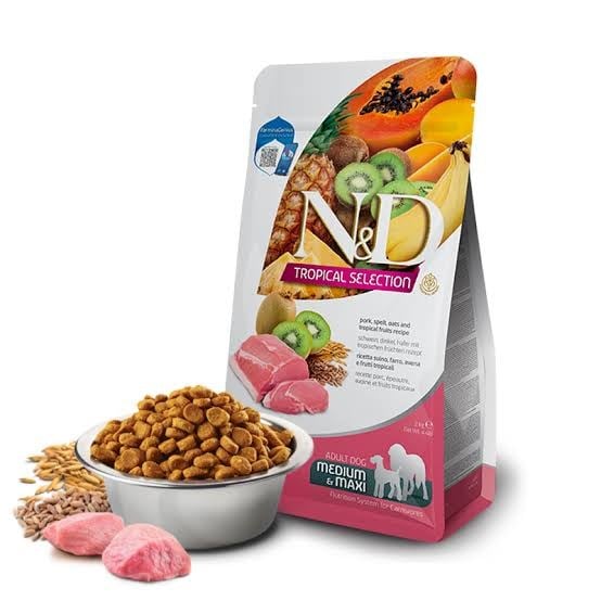 N&D Tropical Selection Domuz Etli Düşük Tahıllı Medium Maxi Yetişkin Köpek Maması 2 kg
