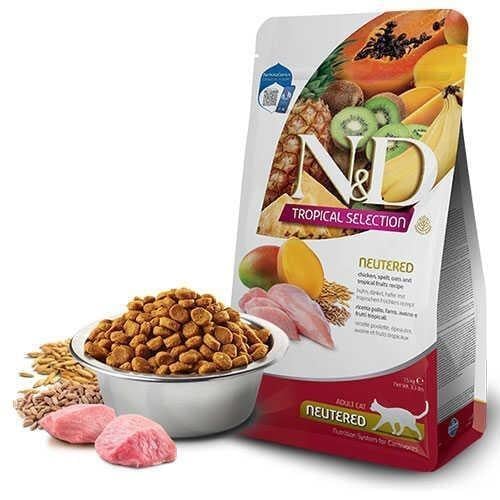 ND Tropical Selection Tropikal Meyveli Ve Tavuk Etli Kısırlaştırılmış Kedi Maması 1.5 Kg